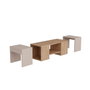 Hanah Home Sartos - Juego de mesa de centro y mesas auxiliares, Pino Atlántico y Beige